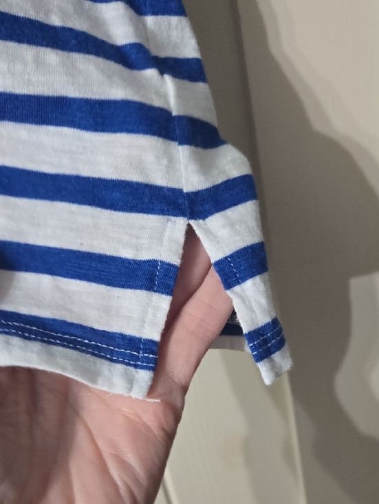 Sonoma White and Blue Striped Muscle Tee - Picture 4 of 4